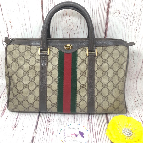 Gucci Handbags - Gucci GG Web Vintage Boston Bag
